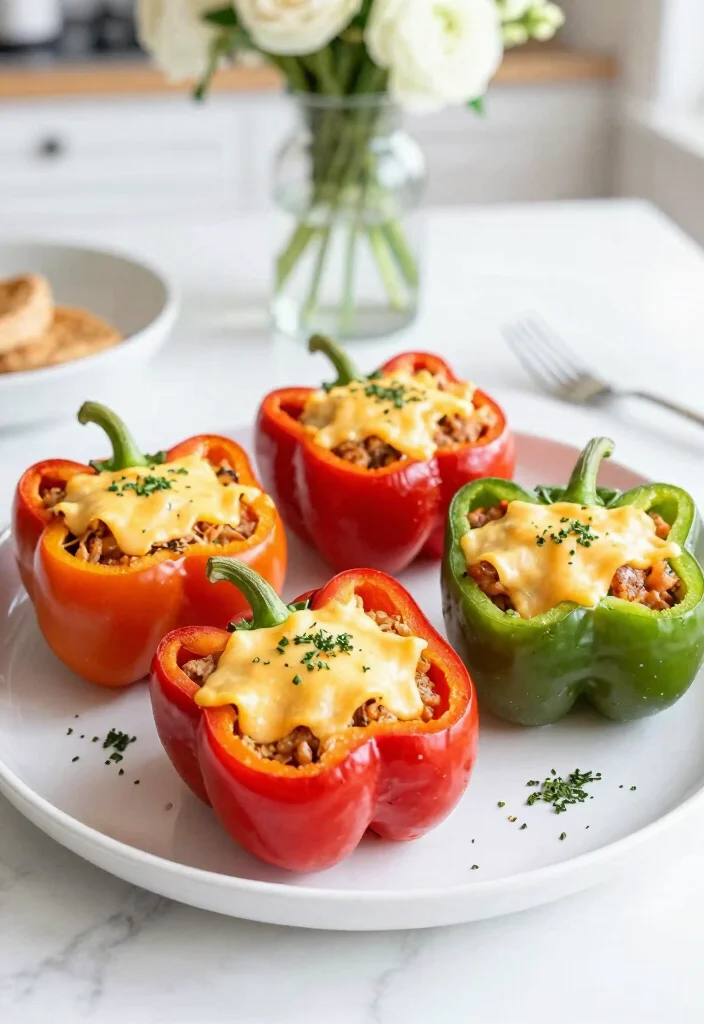 16 Best Air Fryer Meals for Family (Crispy & Fast) - 7. Air Fryer Stuffed Bell Peppers 1