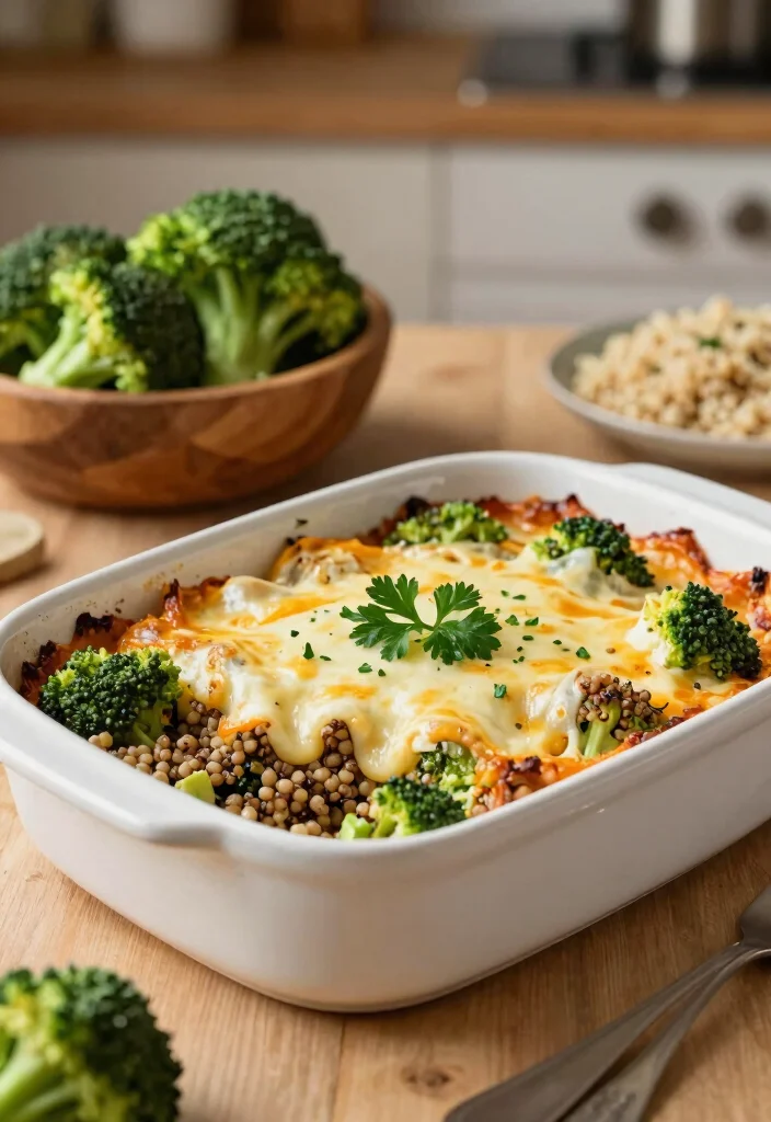 16 Family Friendly Gluten Free Meals Everyone Can Enjoy - 1. Cheesy Quinoa & Broccoli Bake 1