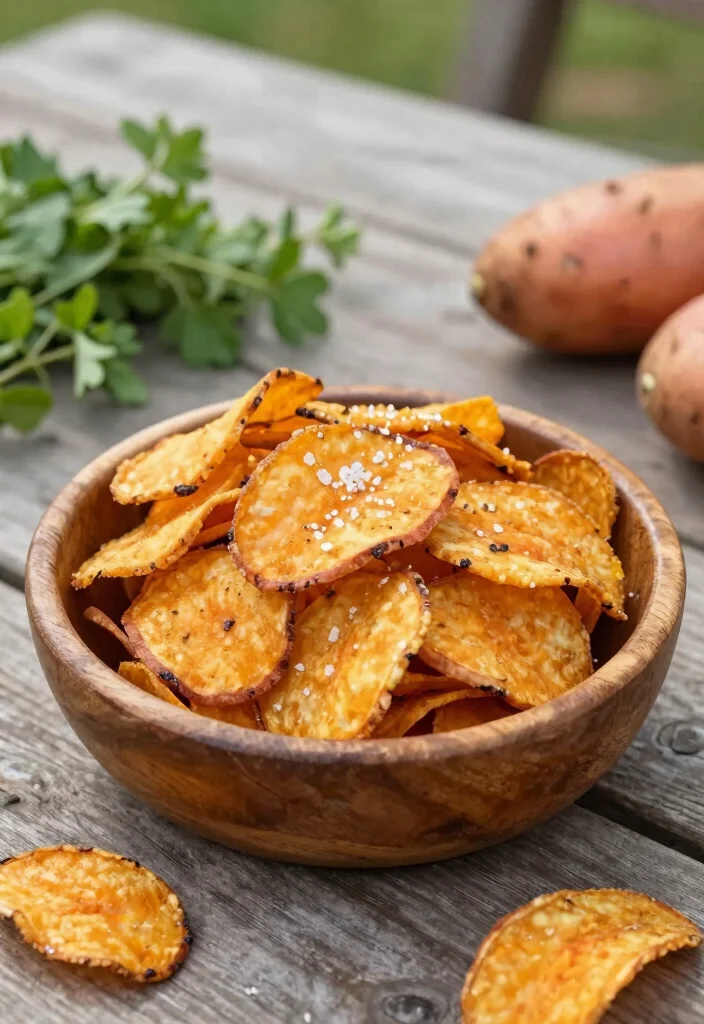 16 Family Picnic Food Ideas That Travel Well (No Mess) - 10. Sweet Potato Chips 1