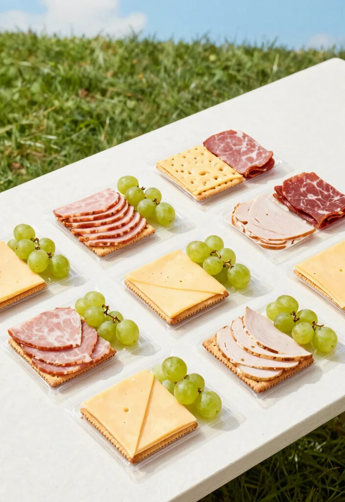 16 Family Picnic Food Ideas That Travel Well (No Mess) - 15. Deli Meat and Cheese Snack Packs 1