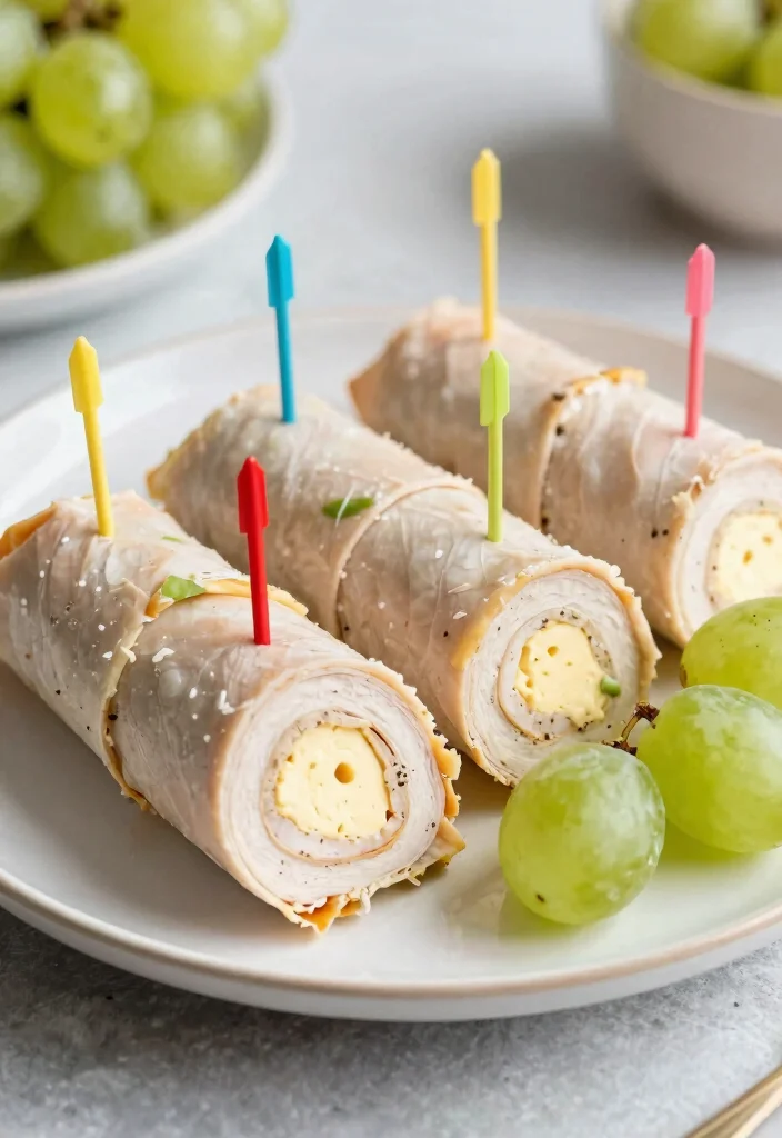 16 Family Picnic Food Ideas That Travel Well (No Mess) - 3. Turkey and Cheese Roll-Ups 1