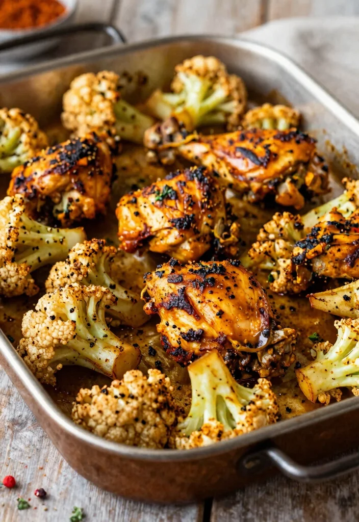 16 Family Sheet Pan Dinners for Easy Cleanup (Less Dishes) - 11. Indian-Spiced Chicken and Cauliflower 1