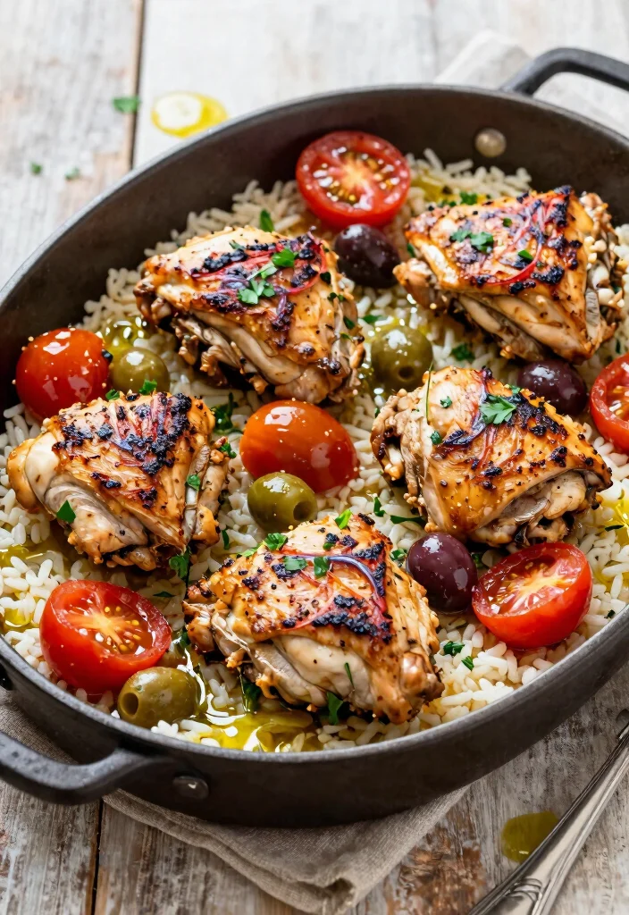 16 Family Sheet Pan Dinners for Easy Cleanup (Less Dishes) - 4. Mediterranean Chicken and Rice 1