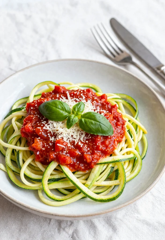 16 Gluten Free Meals for Family (That Don't Taste Gluten-Free) - 4. Zucchini Noodles with Tomato Sauce 1
