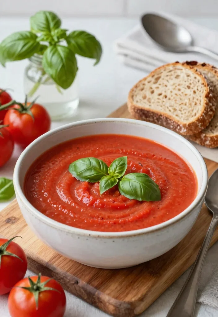16 Healthy Crockpot Meals for Family: Low Calorie Comfort Food - 2. Creamy Tomato Basil Soup 1