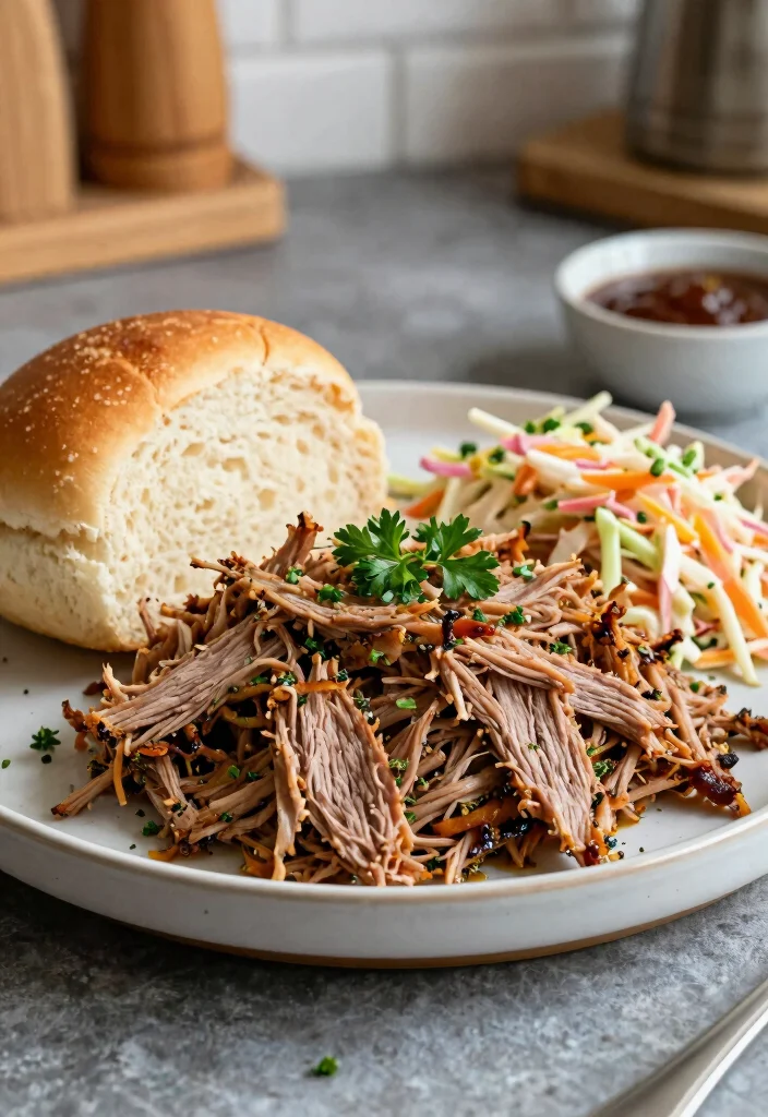 16 Healthy Crockpot Meals for Family: Low Calorie Comfort Food - 4. Italian Herb Pulled Pork 1
