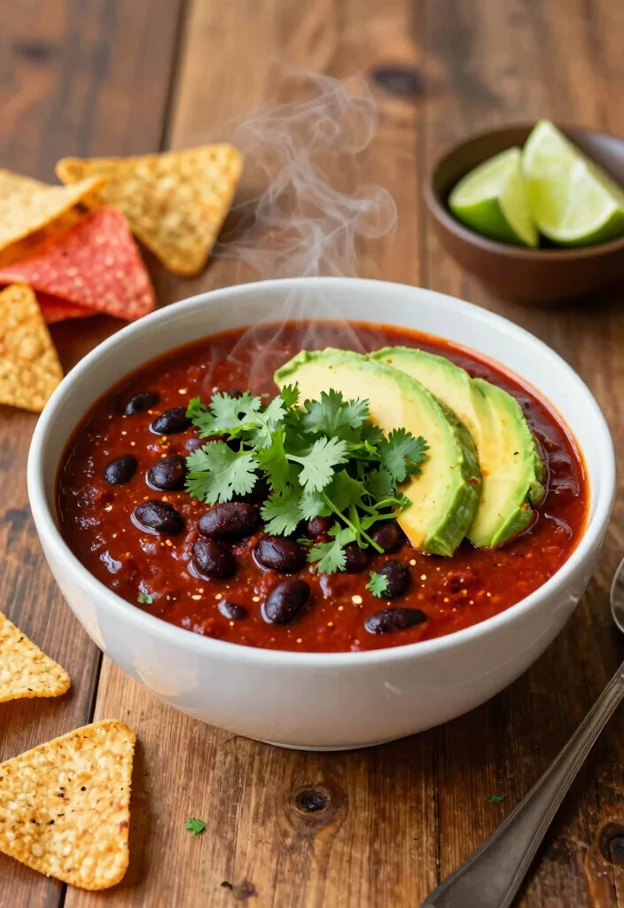 16 Healthy Crockpot Meals for Family: Low Calorie Comfort Food - 6. Spicy Black Bean Chili 1