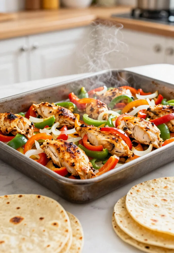 16 Healthy Family Meals on a Budget (Nutritious & Cheap) - 12. Oven-Baked Chicken Fajitas 1