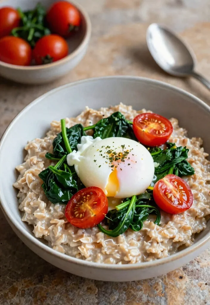 17 Cheap Healthy Meals for a Week Family of 4 - 14. Savory Oatmeal Bowl 1