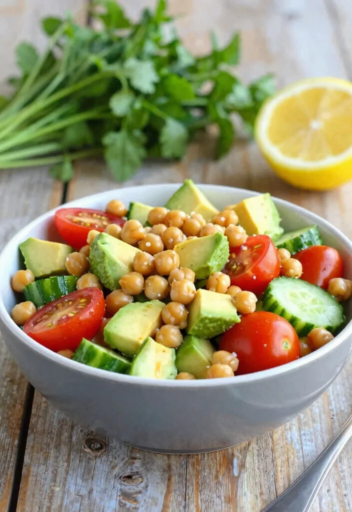 17 Cheap Healthy Meals for a Week Family of 4 - 6. Chickpea Salad with Avocado 1