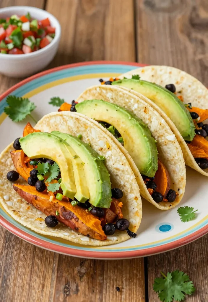 17 Cheap Healthy Meals for a Week Family of 4 - 7. Sweet Potato and Black Bean Tacos 1