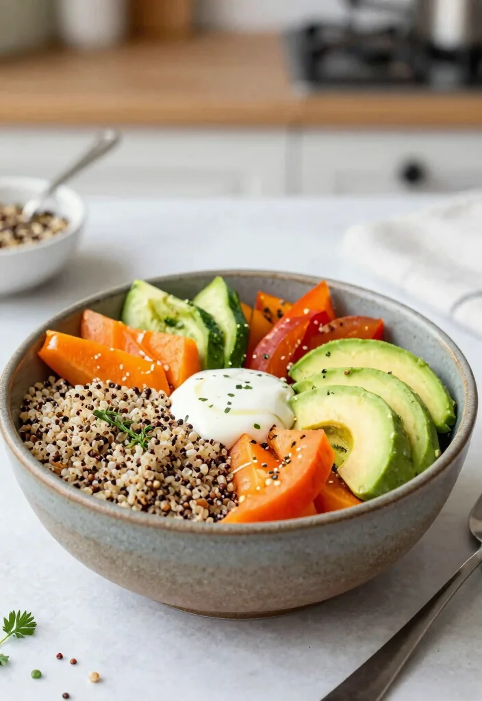 17 Cheap Healthy Meals for a Week Family of 4 - 9. Quinoa Vegetable Bowl 1