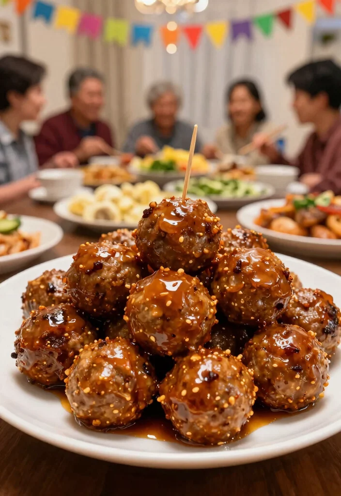 17 Family Get Together Food Ideas Everyone Will Love - 14. Sweet and Spicy Meatballs 1