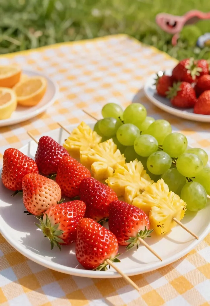 17 Family Get Together Food Ideas Everyone Will Love - 6. Fresh Fruit Skewers 1