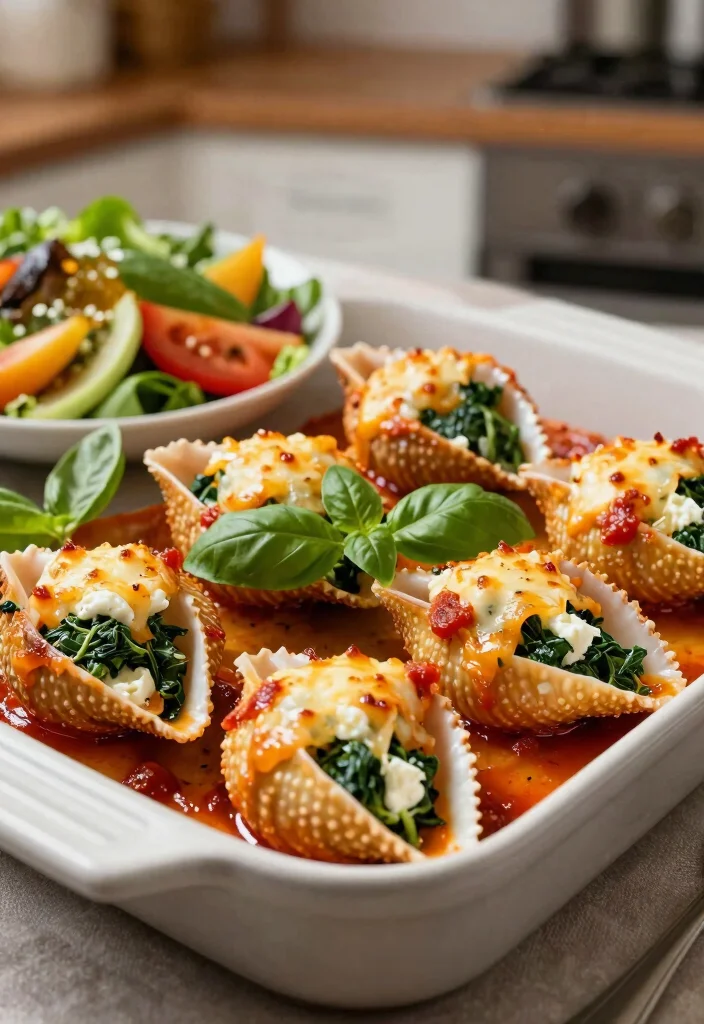 17 Family Meals Under 20 Dollars You Can Make Tonight - 4. Spinach and Ricotta Stuffed Shells 1