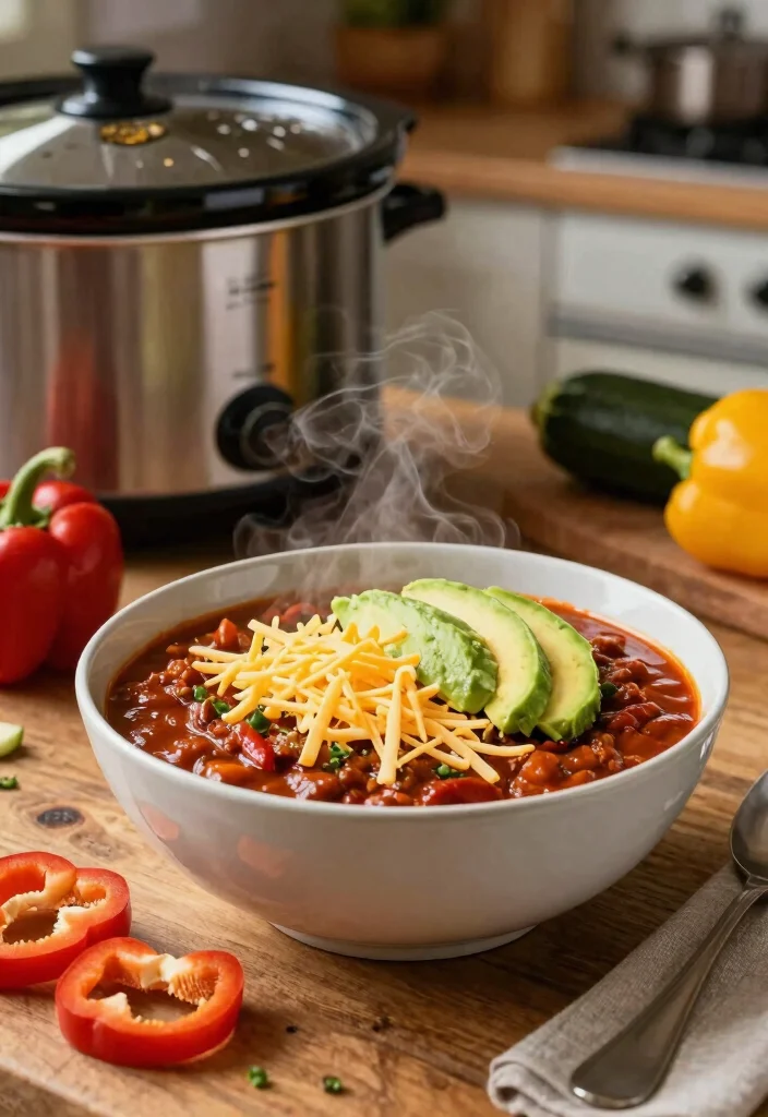17 Family Meals for Picky Eaters (Kid-Approved & Hidden Veggies) - 1. Veggie-Packed Slow Cooker Chili 1