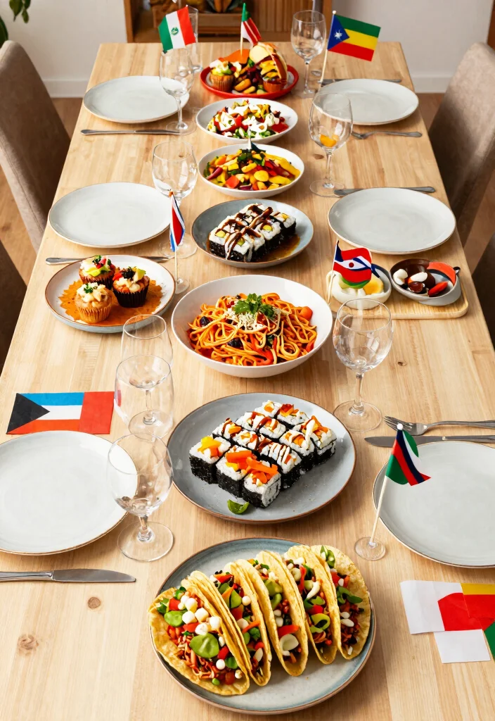 17 Fun Birthday Dinner Ideas for Family Celebrations at Home - 15. Around the World Dinner 1