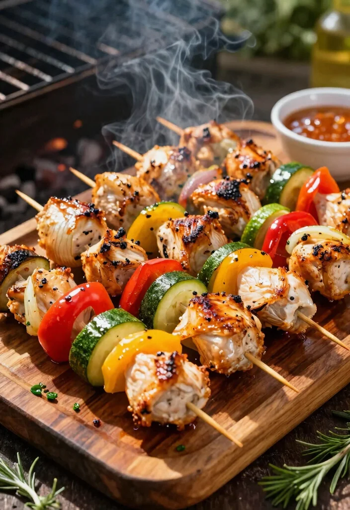 17 Healthy Dinner Recipes for Family Chicken (Quick & Moist) - 11. Chicken and Vegetable Skewers 1