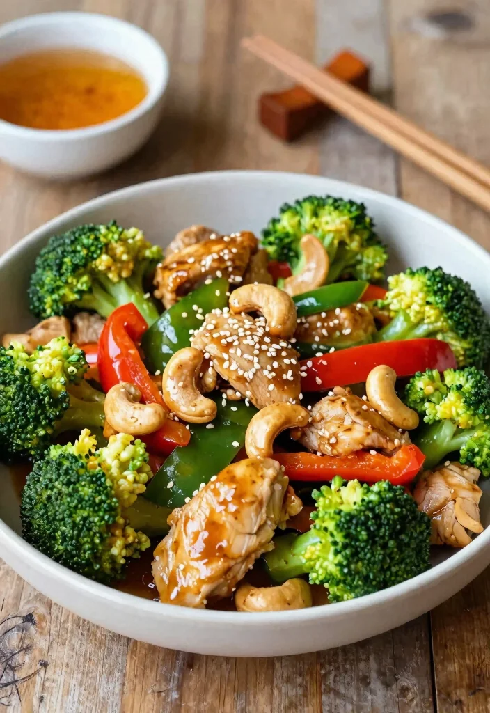 17 Healthy Dinner Recipes for Family Chicken (Quick & Moist) - 15. Chicken Stir-fry with Cashews 1