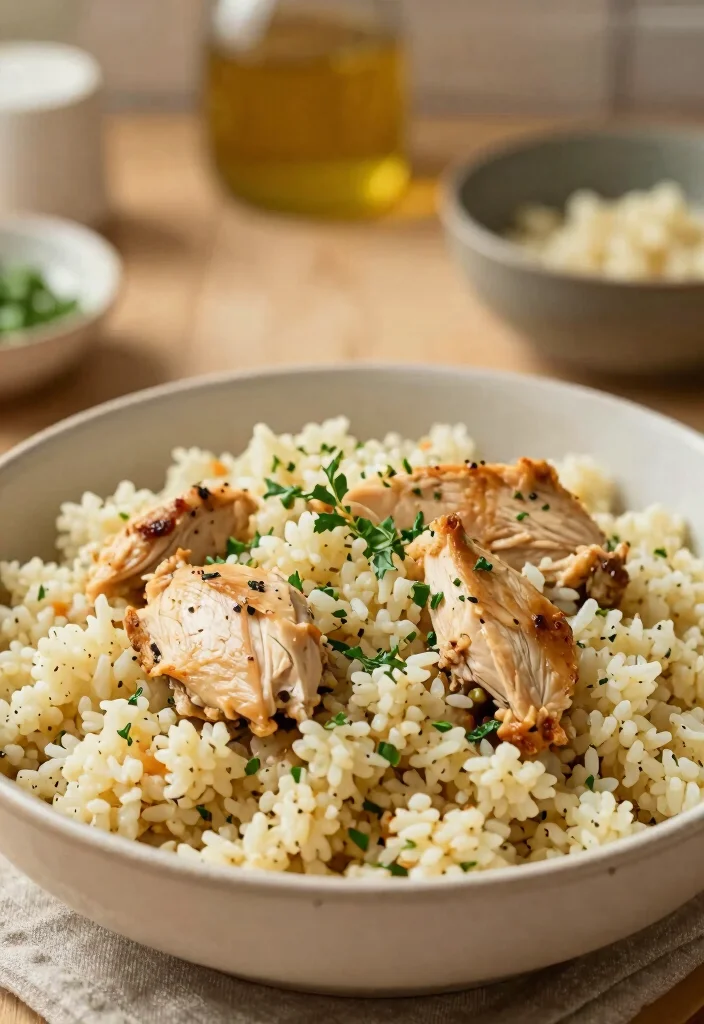 17 Keto Family Meals Crock Pot Dump Dinners - 14. Savory Herb Chicken and Rice 1