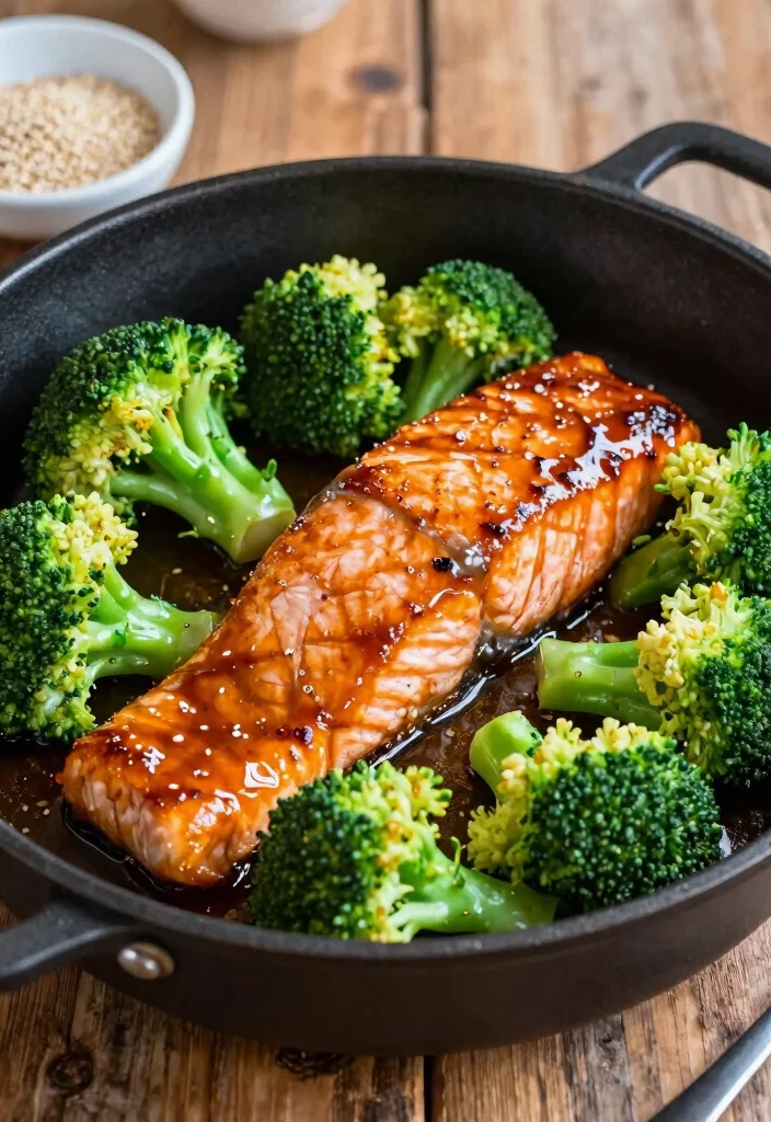 17 Quick Weeknight Meals for Family Healthy & Fast - 3. One-Pan Teriyaki Salmon with Broccoli 1