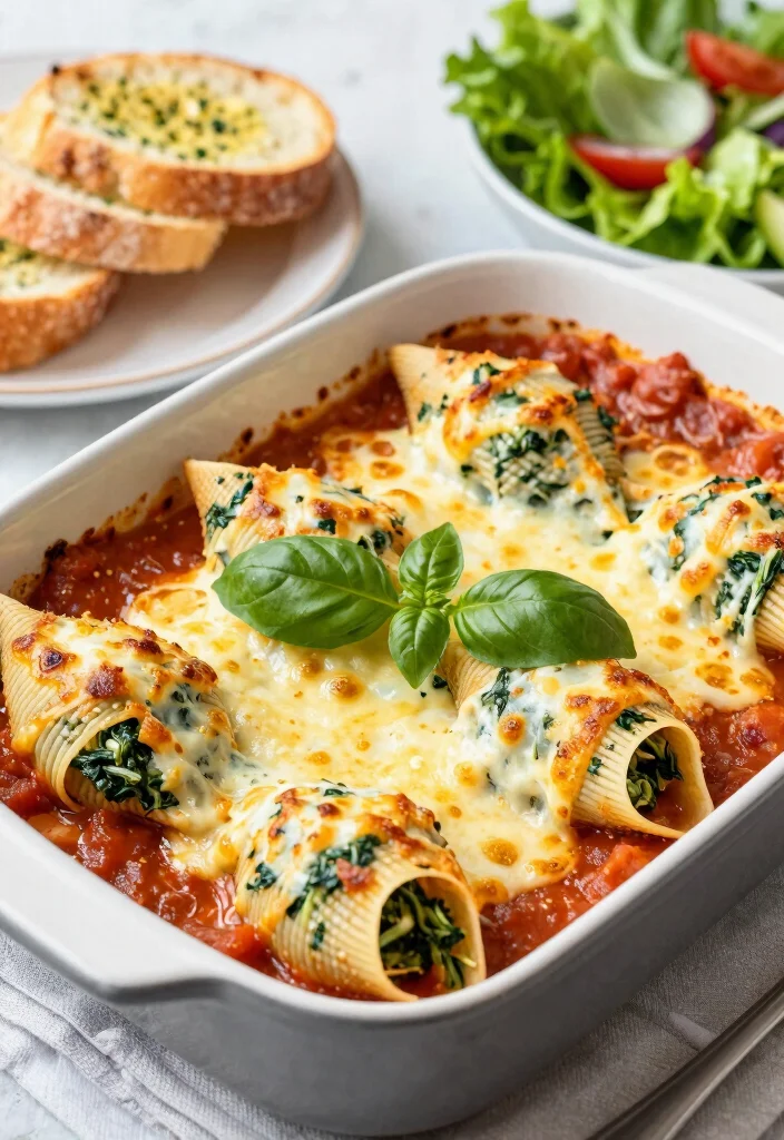 18 Big Family Dinner Ideas for When You’re Hosting the Whole Crew - 11. Spinach and Cheese Stuffed Shells 1