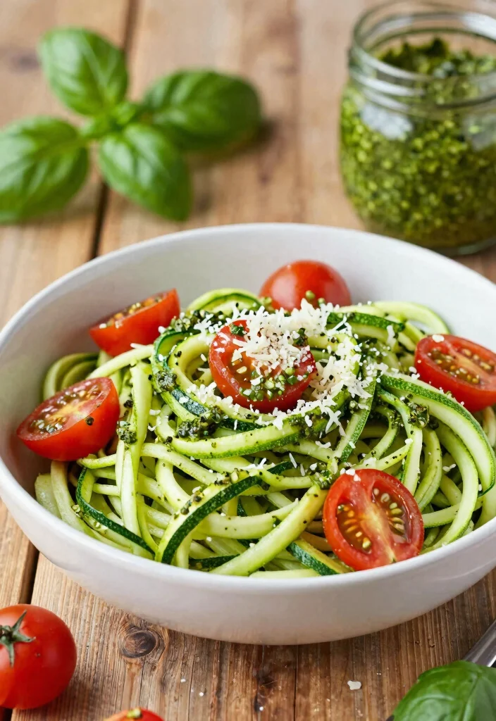 18 Easy Meals for Sick Family (Comforting & Healing Recipes) - 14. Zucchini Noodles with Pesto 1