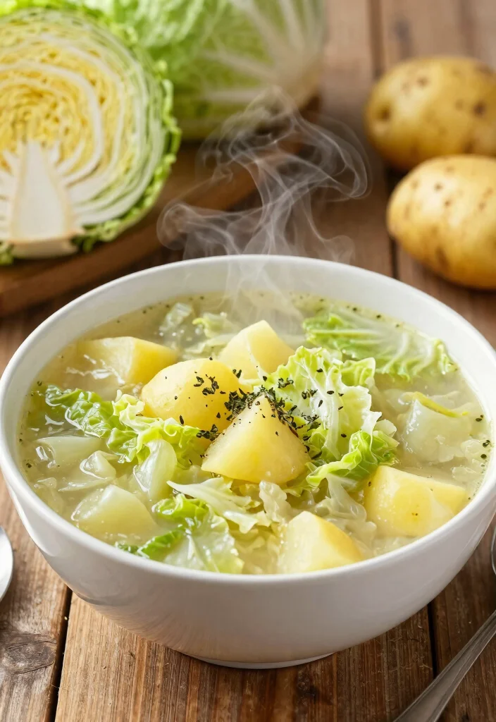 18 Easy Meals for Sick Family (Comforting & Healing Recipes) - 16. Cabbage and Potato Soup 1