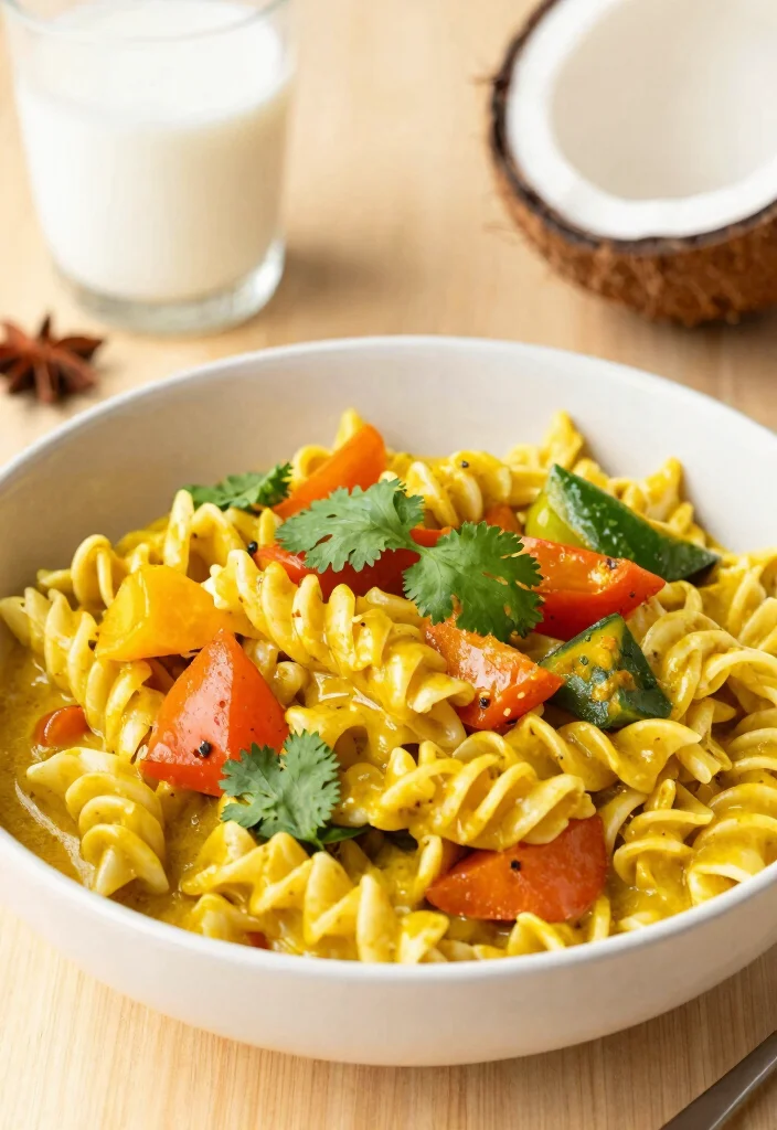18 Family Friendly Dairy Free Meals: Creamy & Delicious - 11. Coconut Curry Pasta 1
