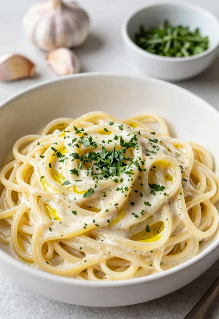 18 Family Friendly Dairy Free Meals: Creamy & Delicious - 14. Creamy Garlic and Herb Pasta 1