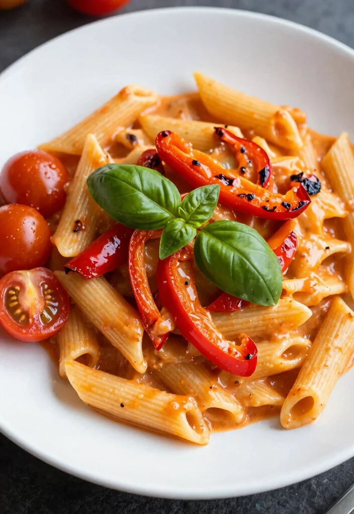 18 Family Friendly Dairy Free Meals: Creamy & Delicious - 5. Creamy Roasted Bell Pepper Pasta 1