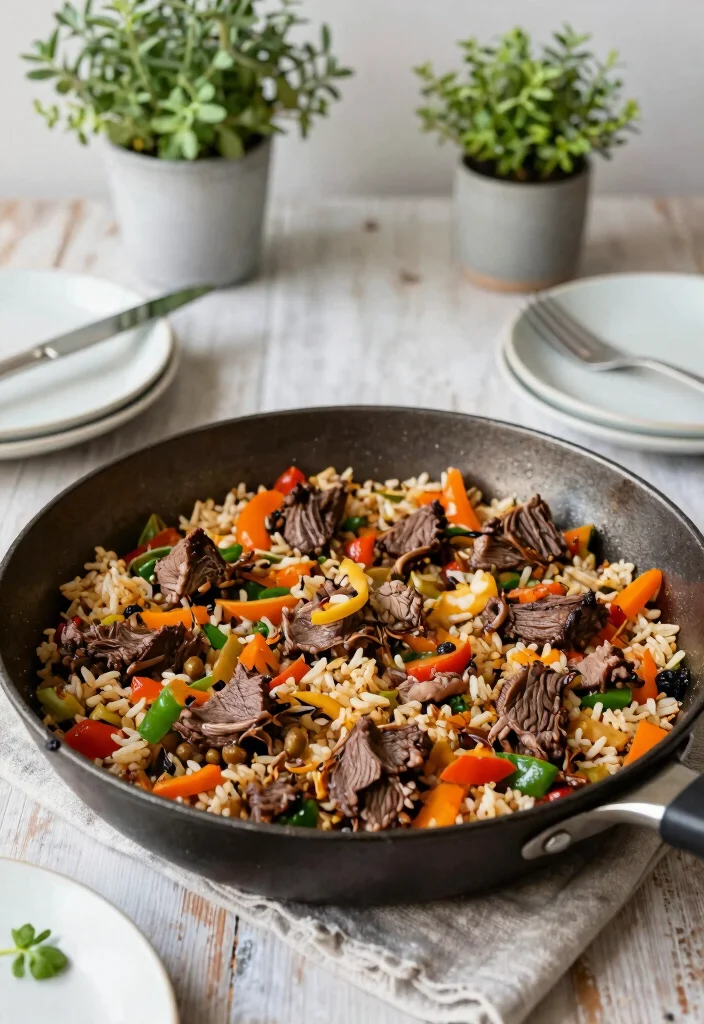 18 Family Meals with Ground Beef (Cheap & Filling) - 2. One-Pan Beef and Rice 1