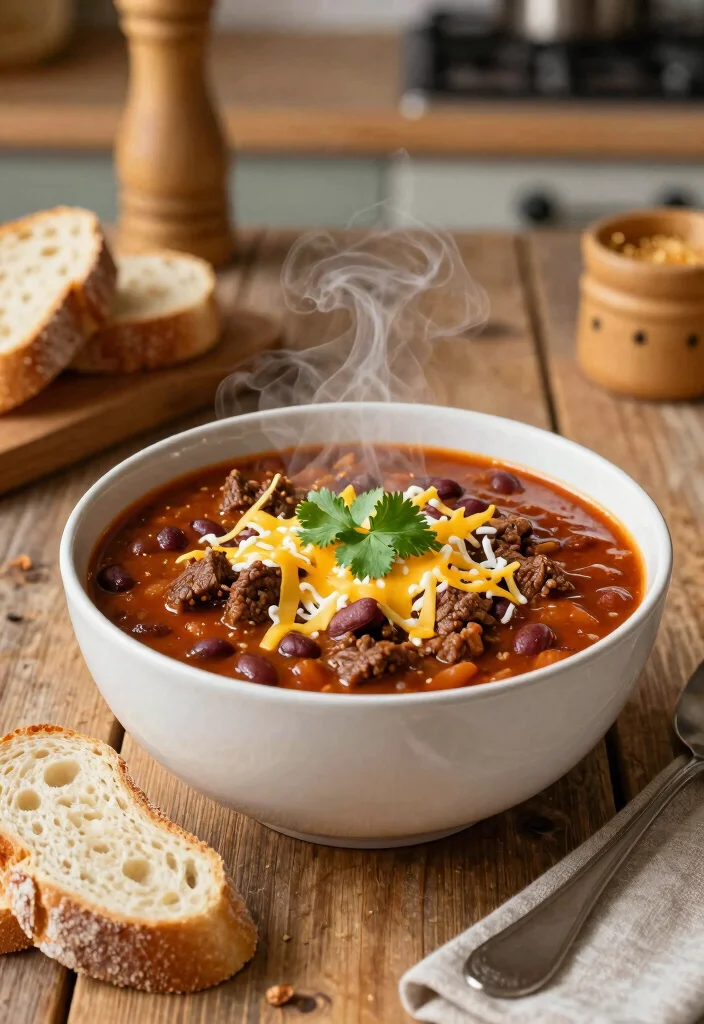 18 Family Meals with Ground Beef (Cheap & Filling) - 5. Beef and Bean Chili 1
