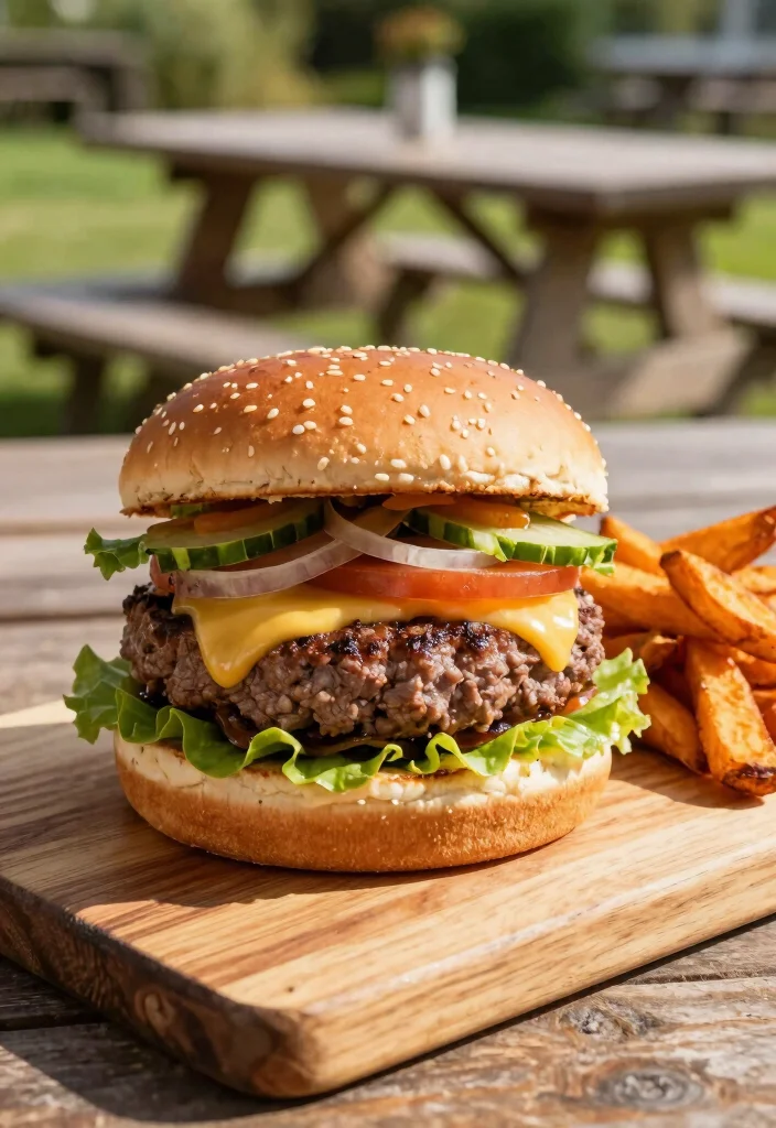 18 Family Meals with Ground Beef (Cheap & Filling) - 8. Beef Burgers with Sweet Potato Fries 1