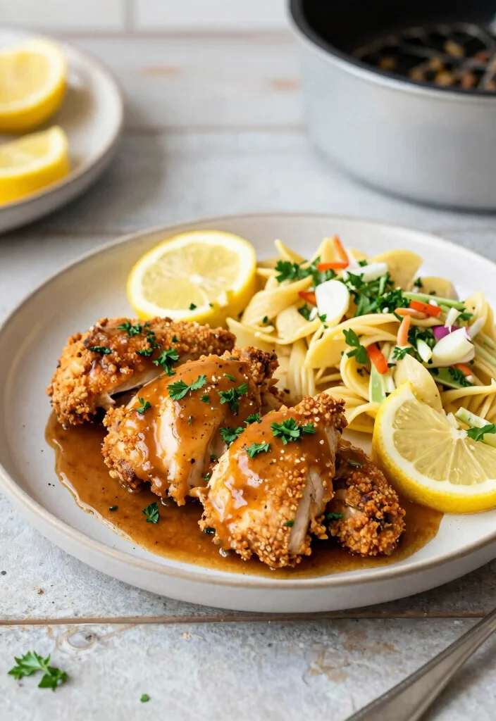 18 Juicy Air Fryer Chicken Meals for Family Dinners - 12. Air Fryer Chicken Piccata 1