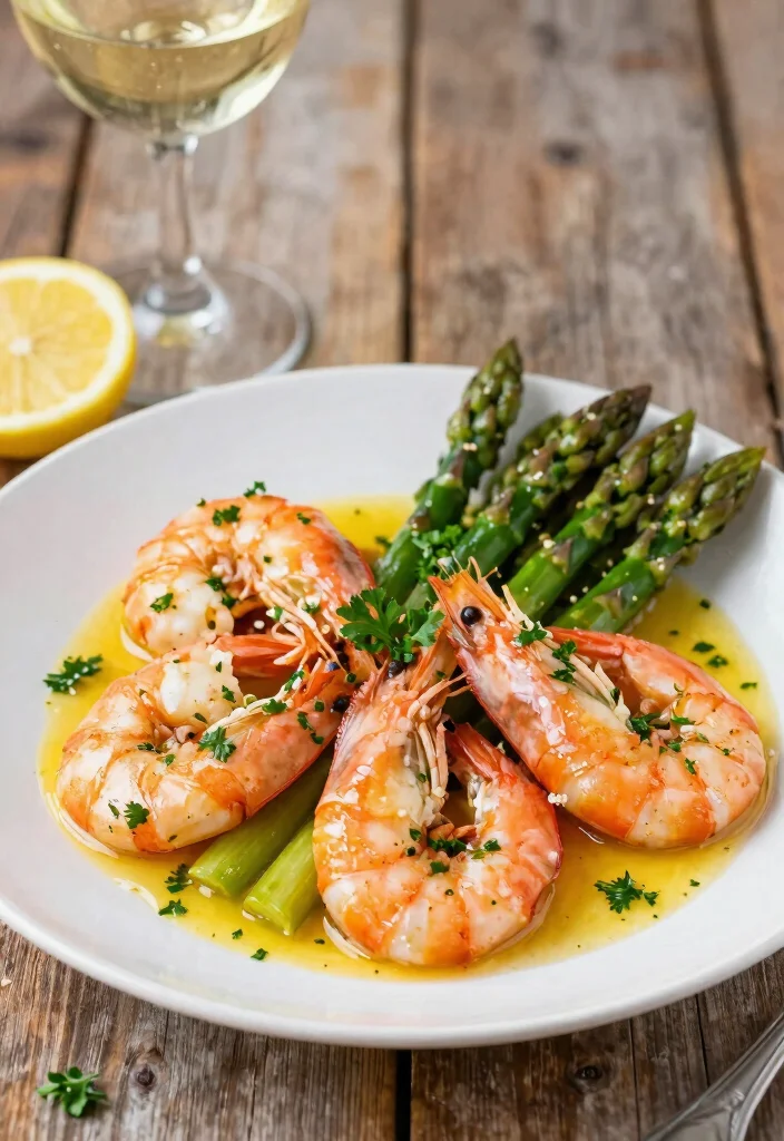 18 Low Carb High Protein Family Meals for Weight Loss - 6. Garlic Butter Shrimp with Asparagus 1