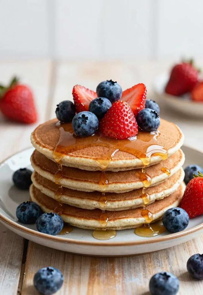 18 Nourishing Post Partum Meals for Family & New Moms - 10. Whole Wheat Pancakes with Berries 1