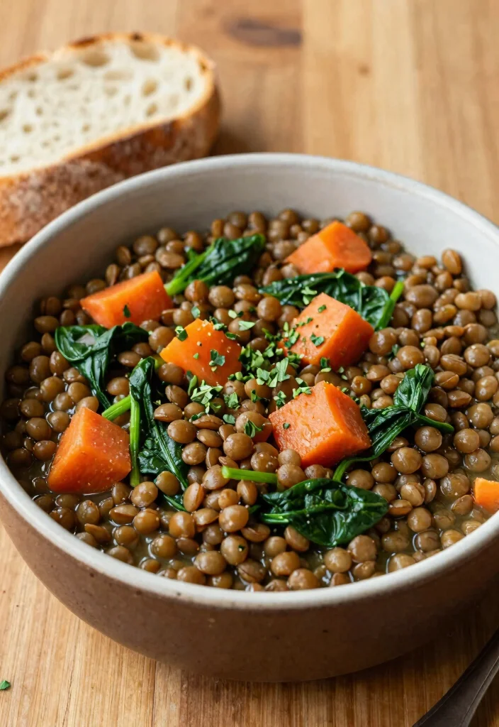 18 Nourishing Post Partum Meals for Family & New Moms - 11. Lentil & Spinach Stew 1