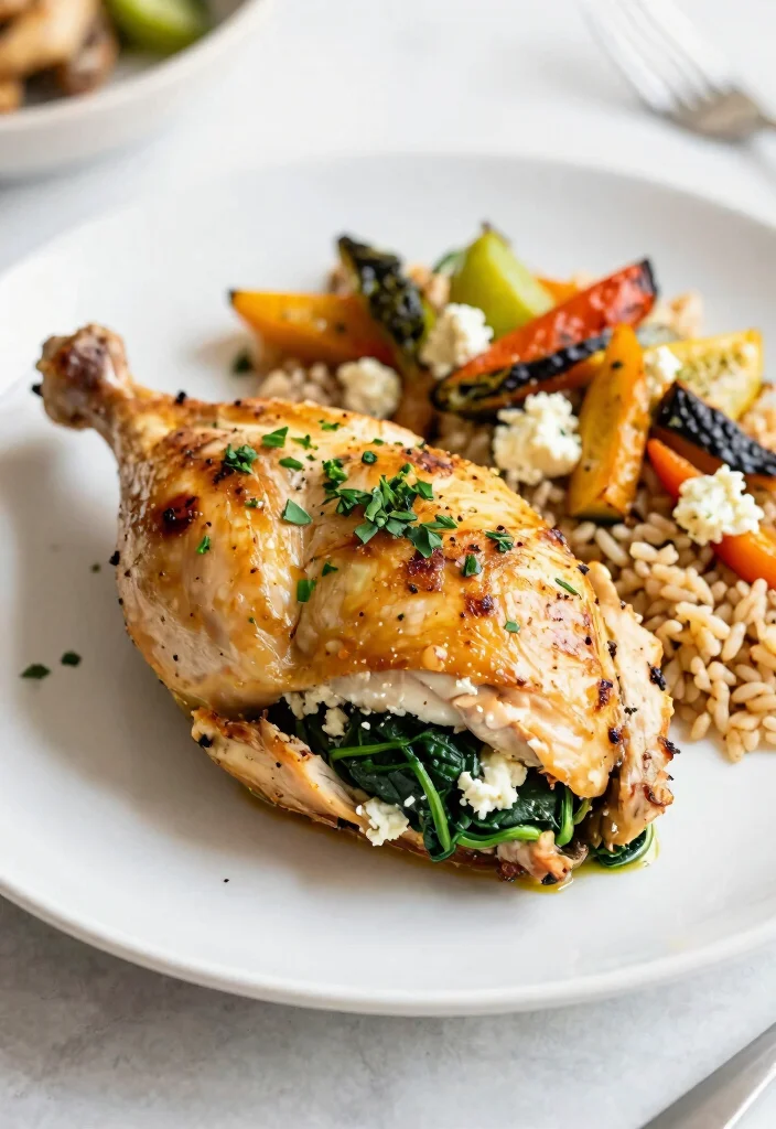 18 Nourishing Post Partum Meals for Family & New Moms - 4. Spinach and Feta Stuffed Chicken 1