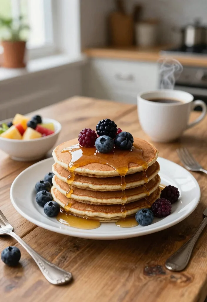 18 Weekend Breakfast with Family Recipes Worth Waking Up For - 1. Fluffy Whole Wheat Pancakes 1