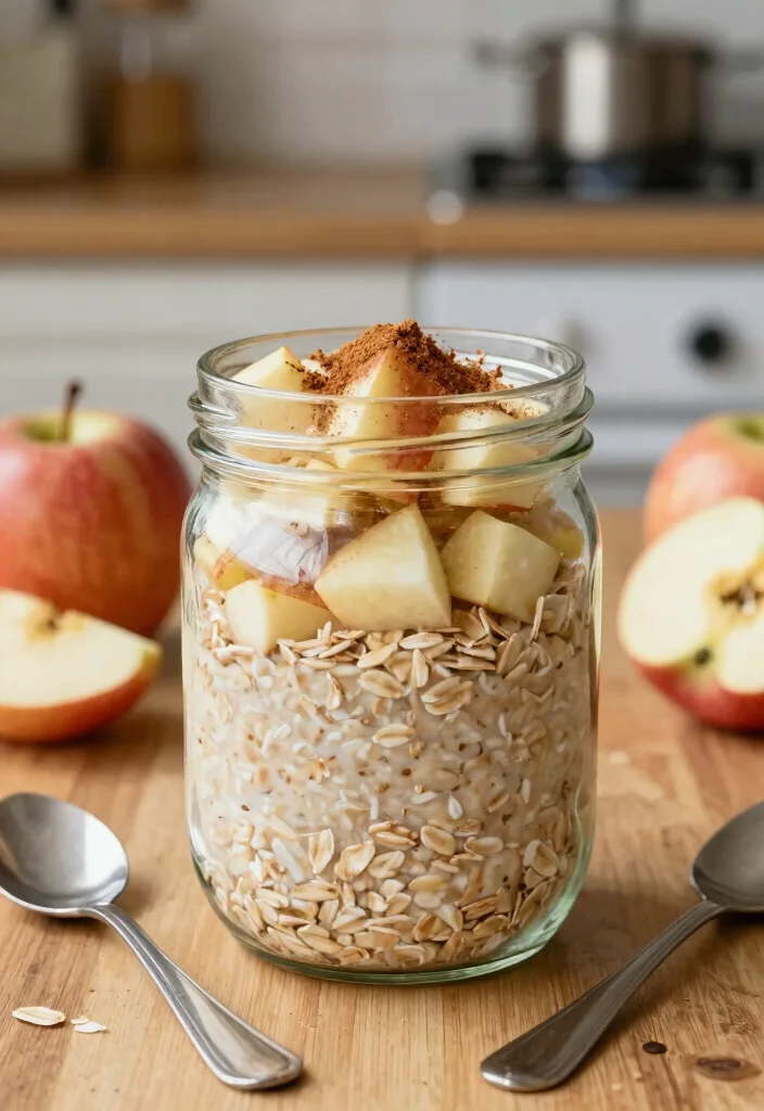 18 Weekend Breakfast with Family Recipes Worth Waking Up For - 17. Apple Cinnamon Overnight Oats 1