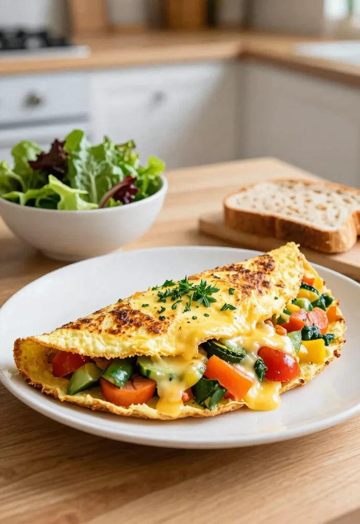 18 Weekend Breakfast with Family Recipes Worth Waking Up For - 4. Veggie Omelet with Cheese 1