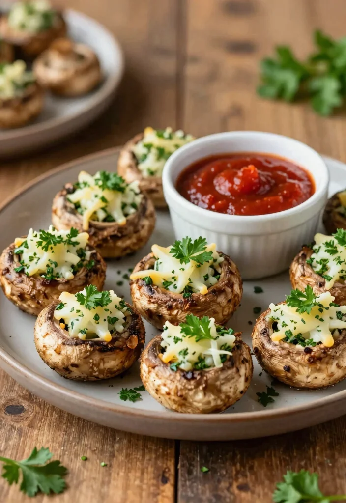 19 Air Fryer Meals for Family Healthy & Oil-Free - 12. Air Fryer Stuffed Mushrooms 1