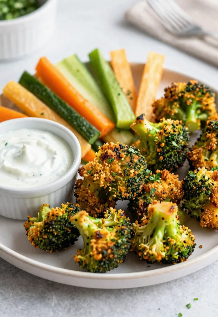 19 Air Fryer Meals for Family Healthy & Oil-Free - 4. Air Fryer Broccoli Bites 1