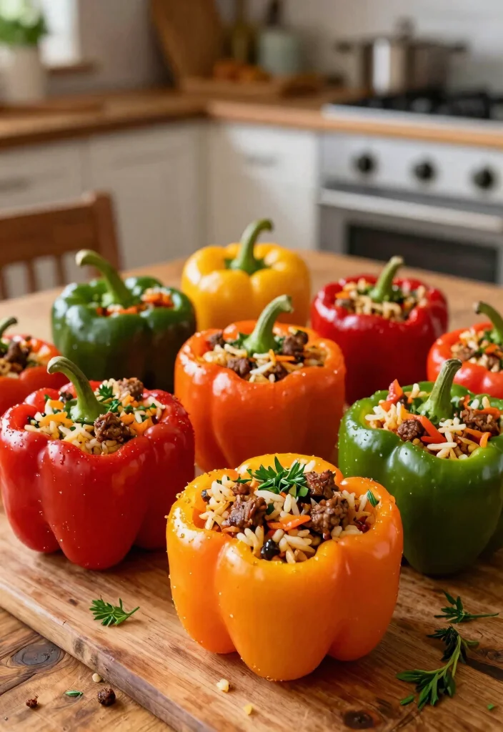 19 Easy Large Family Meals That Will Save Your Weeknights - 14. Simple Stuffed Bell Peppers 1