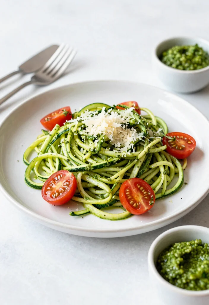 19 Easy Lunch Meals for Family: Quick Weekend Ideas - 10. Zucchini Noodles with Pesto 1