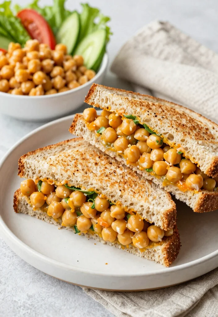 19 Easy Lunch Meals for Family: Quick Weekend Ideas - 11. Chickpea Salad Sandwiches 1