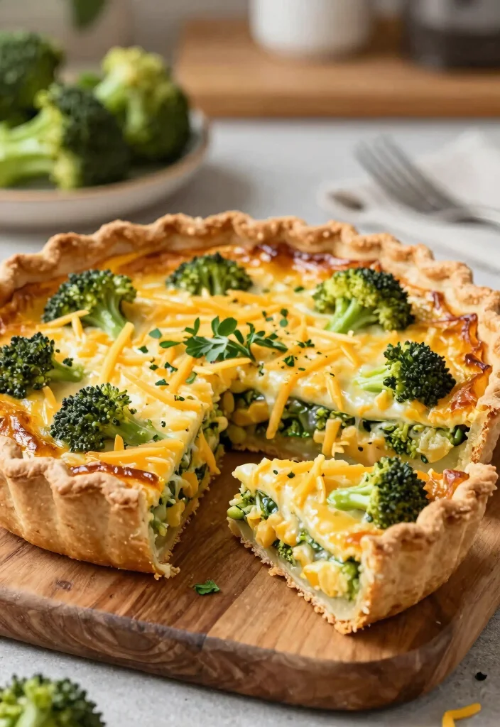 19 Easy Lunch Meals for Family: Quick Weekend Ideas - 13. Broccoli and Cheddar Quiche 1