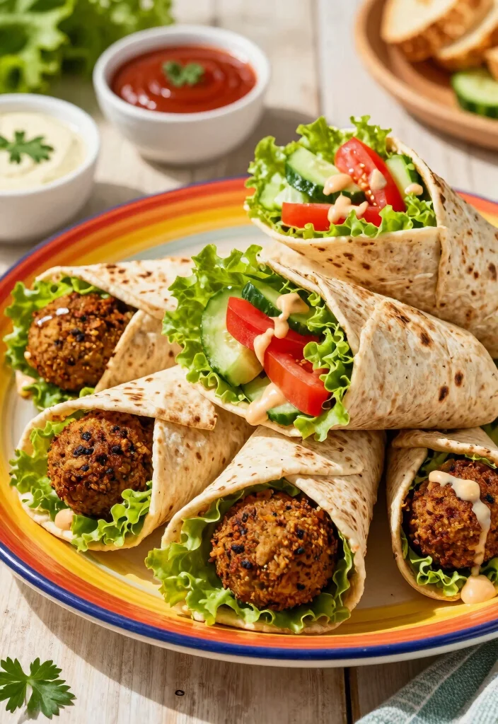19 Easy Lunch Meals for Family: Quick Weekend Ideas - 17. Baked Falafel Wraps 1
