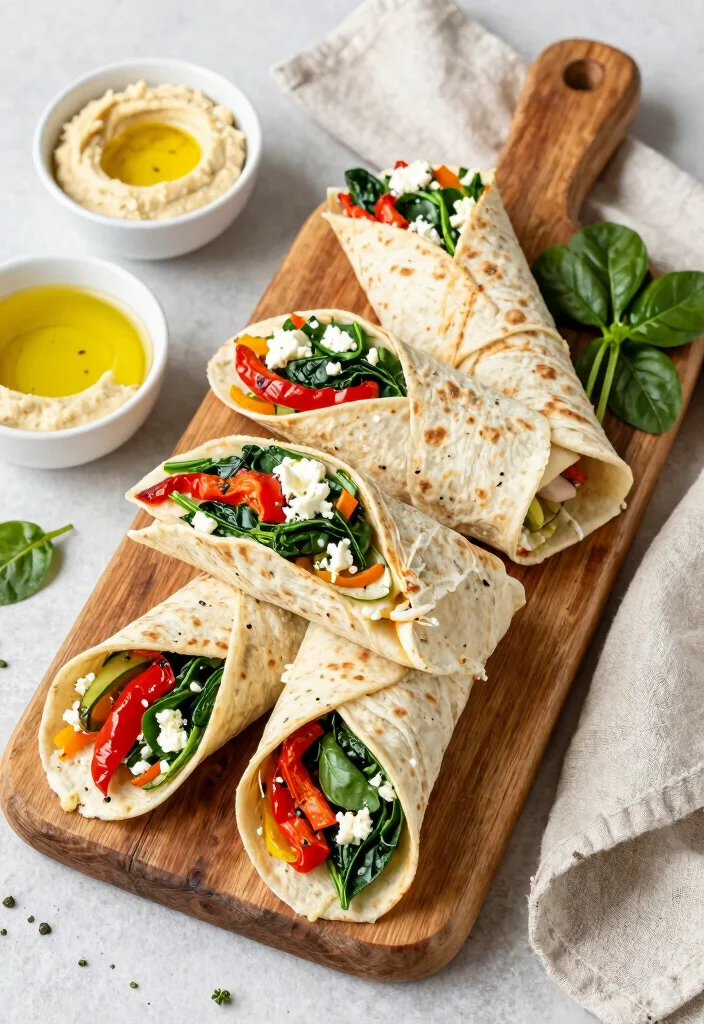 19 Easy Lunch Meals for Family: Quick Weekend Ideas - 2. Mediterranean Veggie Wraps 1